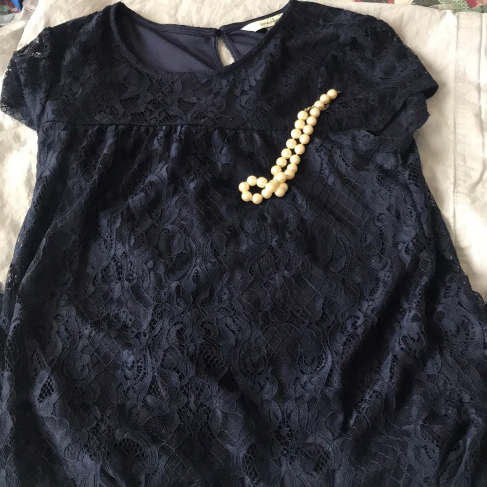 Speechless lace dress navy blue